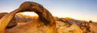 USA-California-Sierra Nevada Mountains Panoramic with Mobius Arch in Alabama Hills Art Print